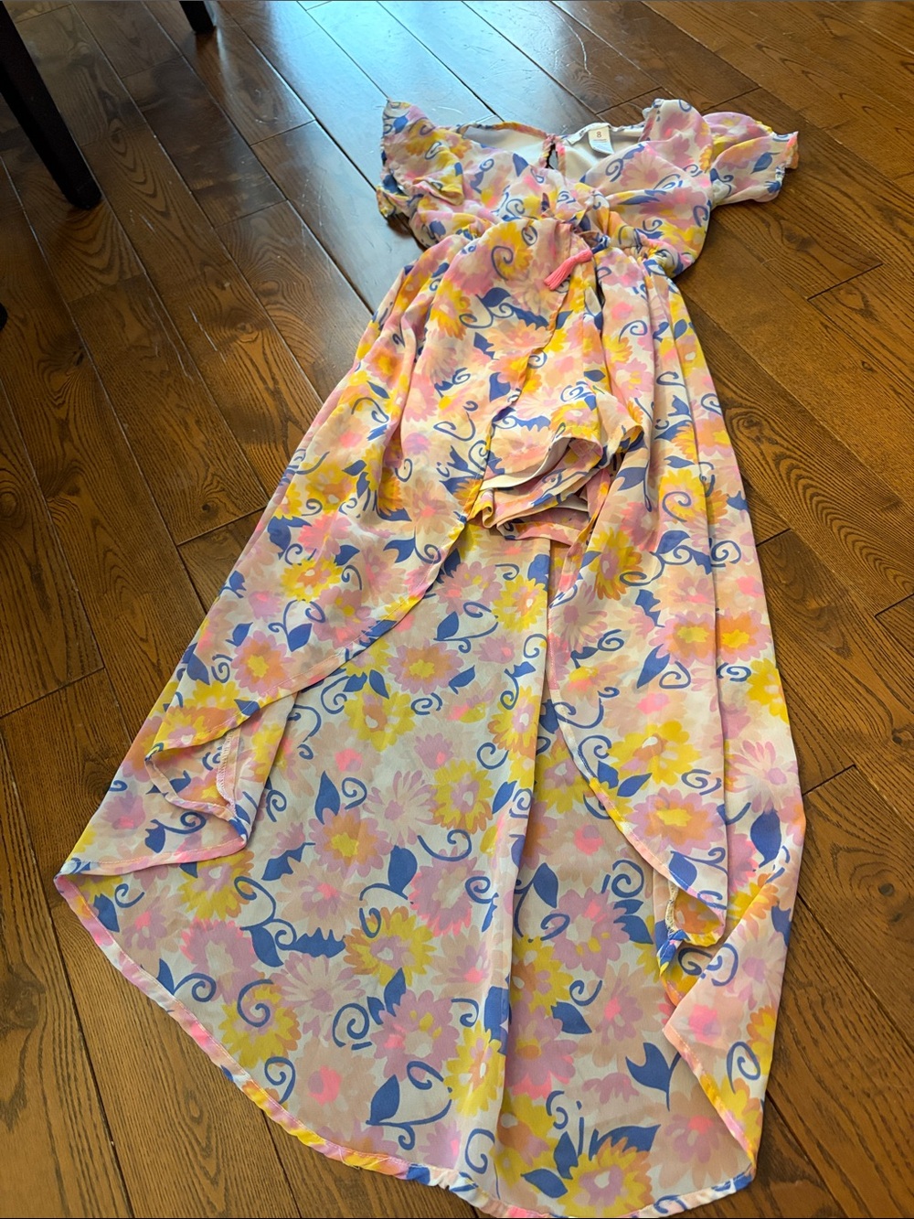 🔥 2/$25 - Girls Floral Maxi Dress - Pink, Yellow & Blue